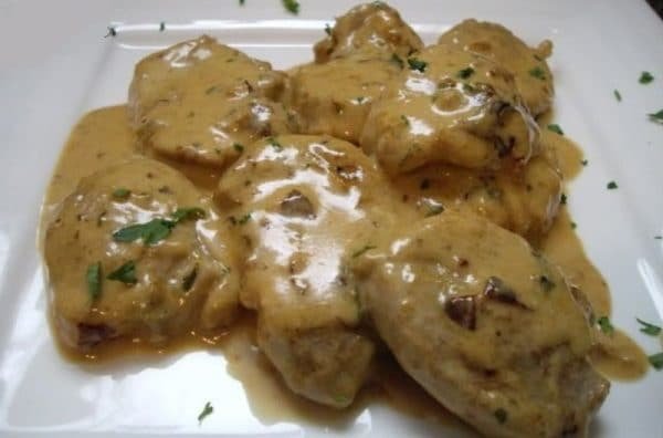 Filetto di maiale al pepe verde